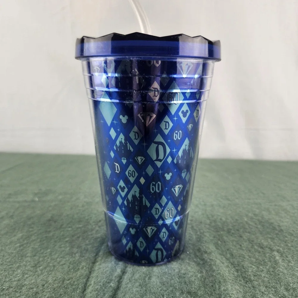 Starbucks‎ 16oz Disneyland 60th Diamond Anniversary Tumbler Disney Cup Lid Straw - Picture 2 of 6